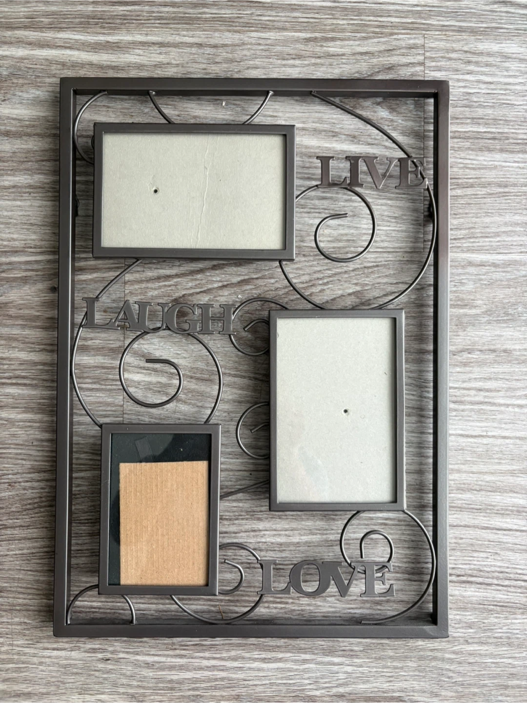 Multi-Photo Frame with "Live Laugh Love"