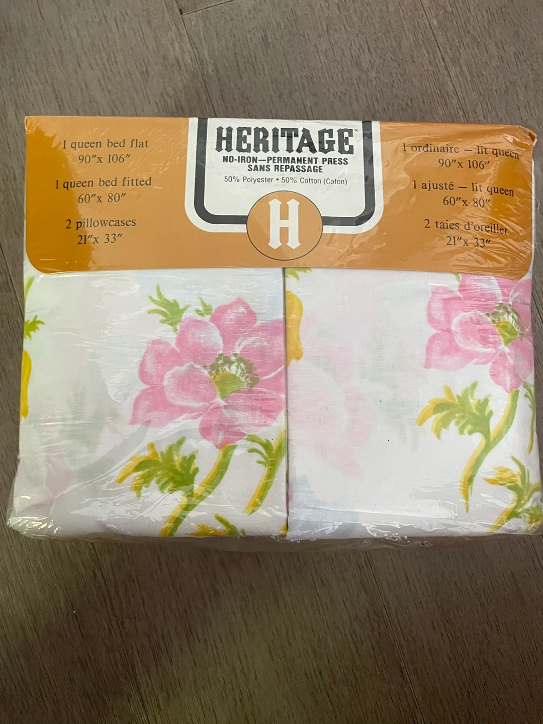 NEW! Vintage - Heritage Queen Sheet Set - Floral Print