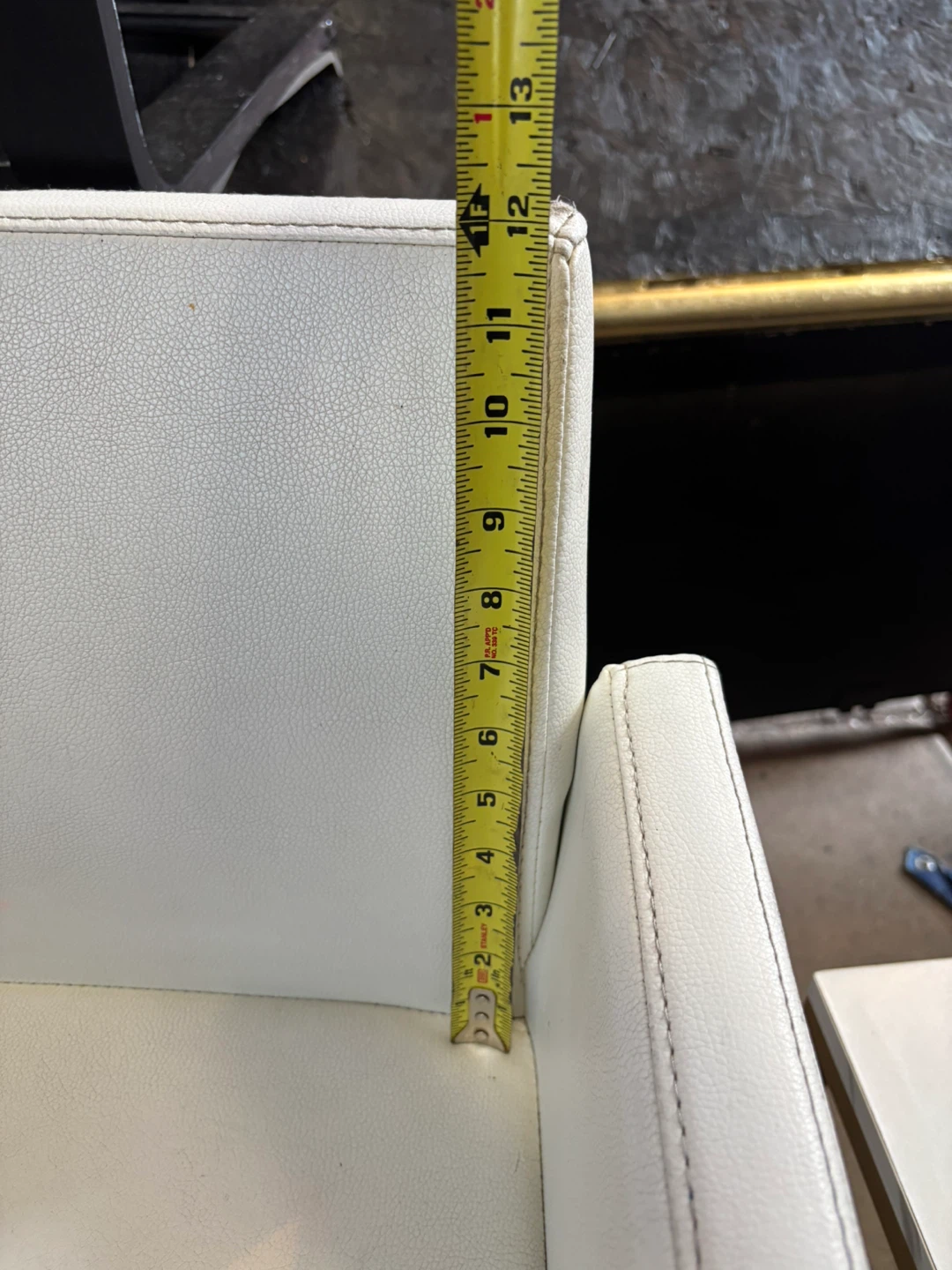 1 White Faux Leather Bar Stool - photo 4