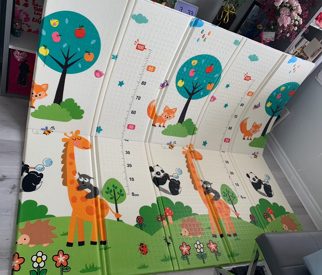 New Double-Sided Baby Playmat, 6.6' x 6 ' Waterproof