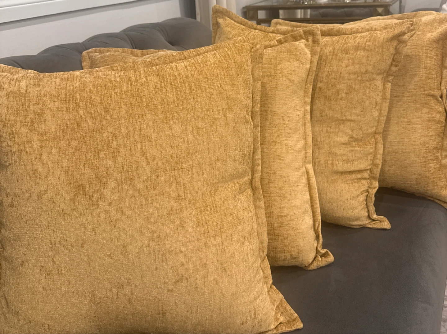 Set of 4 Luxury Gold Decorative Throw Pillows – 4 pillows = $50 - photo 2