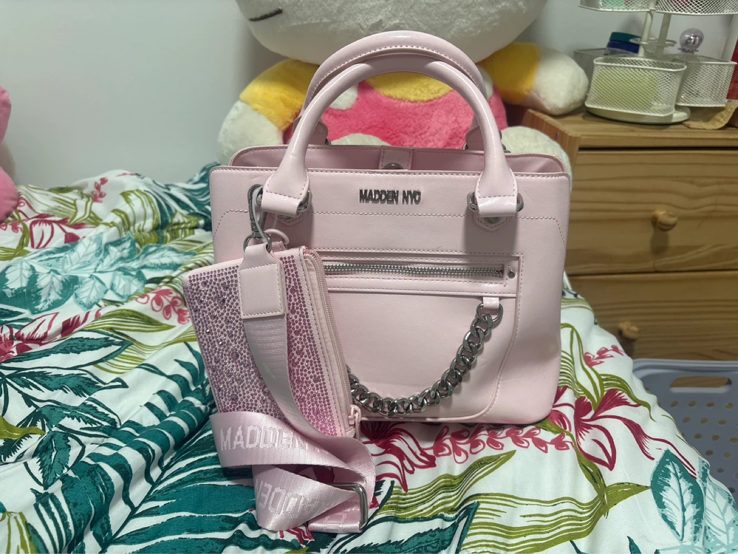 Pink Madden NYC Handbag with Pouch