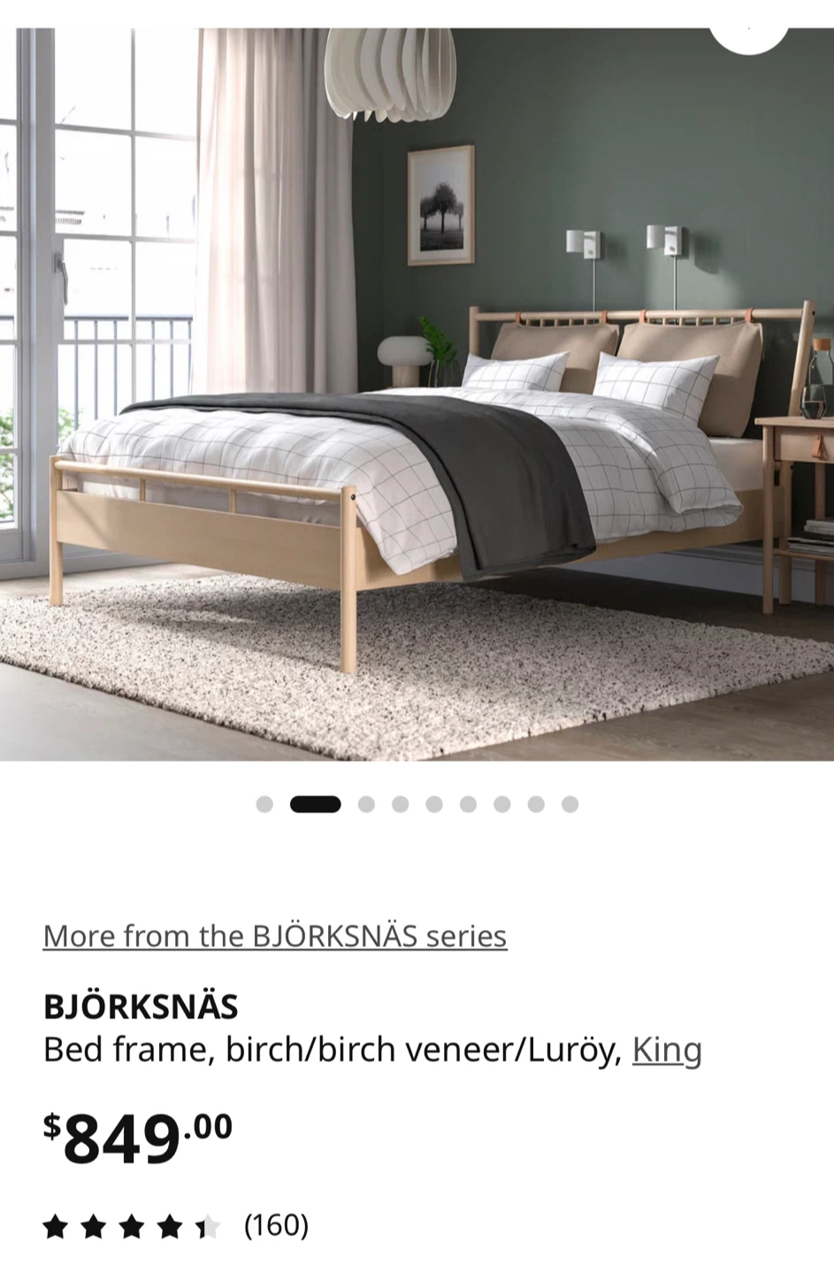 King Bed Frame with mattress - photo 2