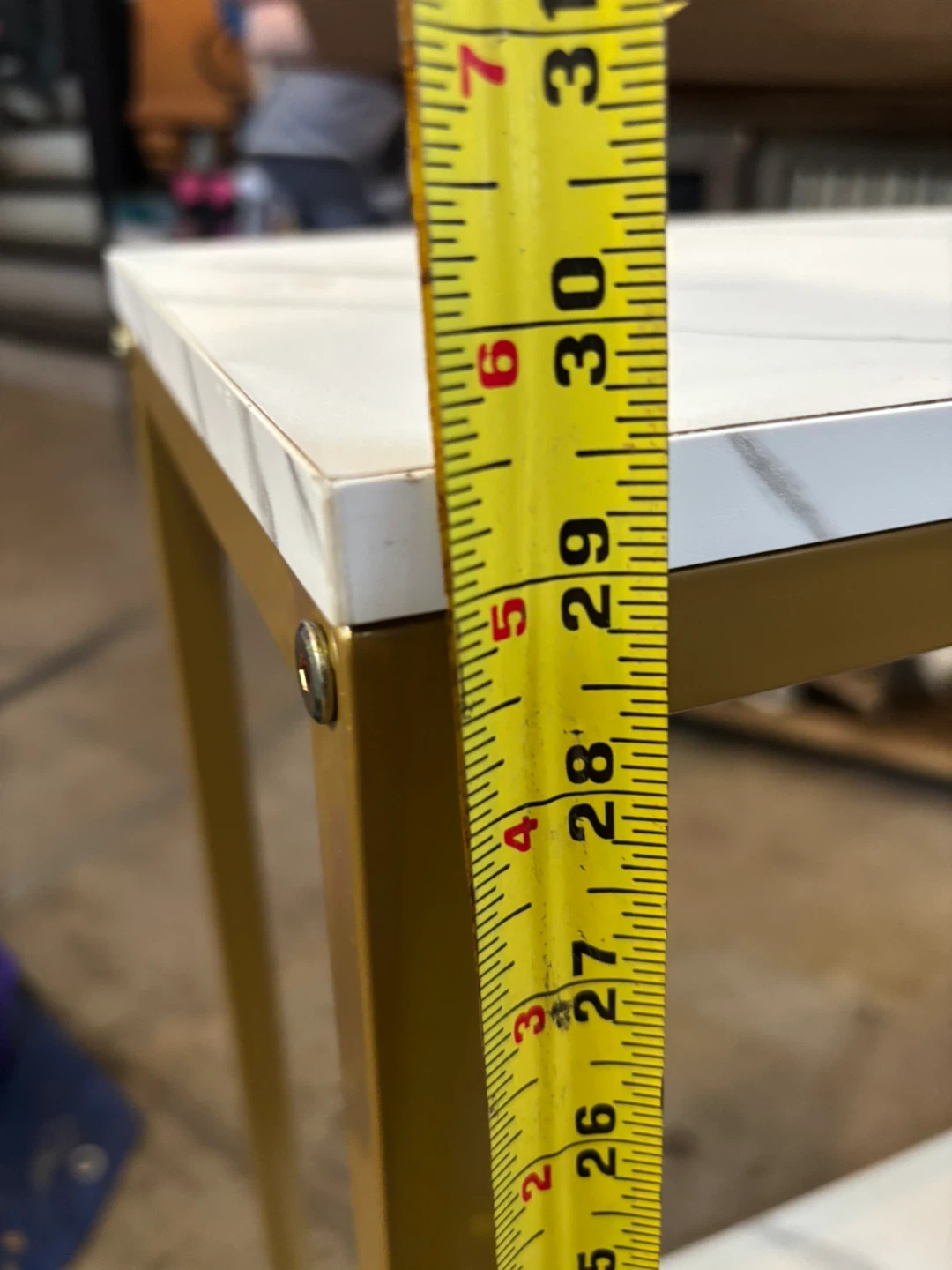 Slim Console Table with White Marble Top - photo 5