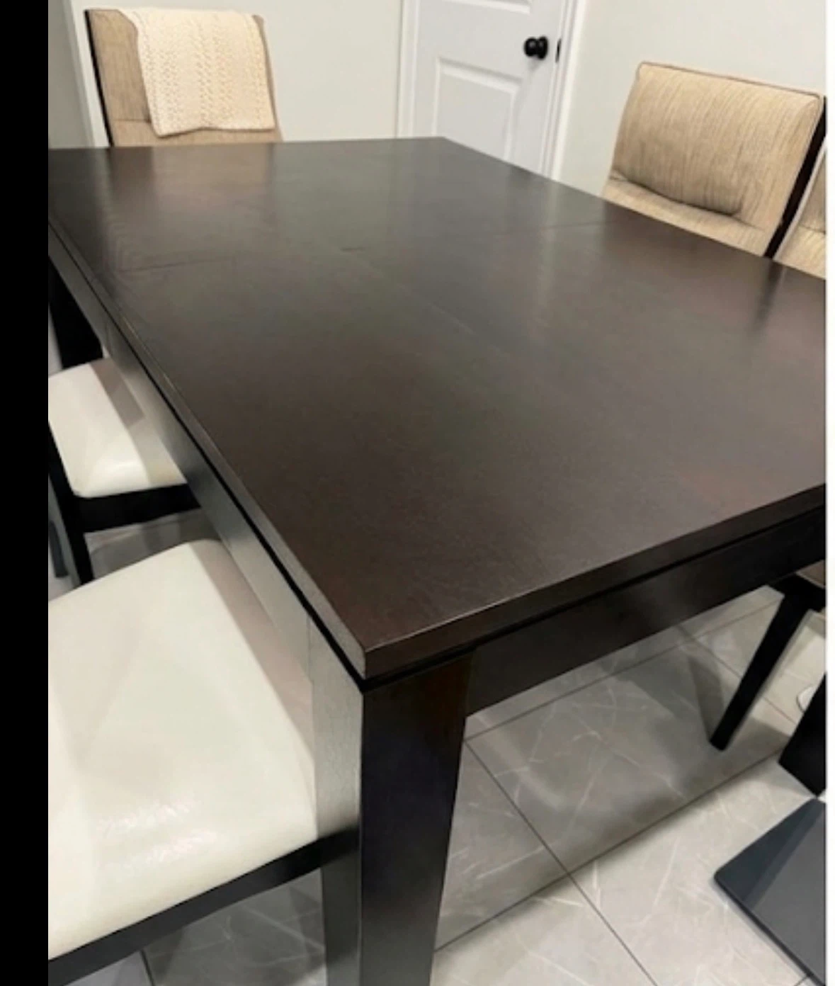 Solid Dark Wood Dining Table ( extendable ) without chairs