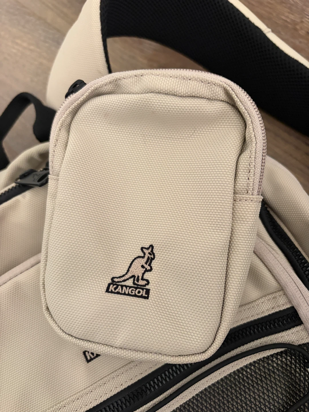 Brand New Kangol Backpack with Detachable Pouch (cream white) - photo 4
