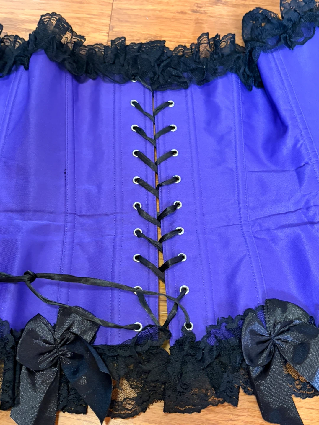 Purple & Black Lace Corset Top - photo 3