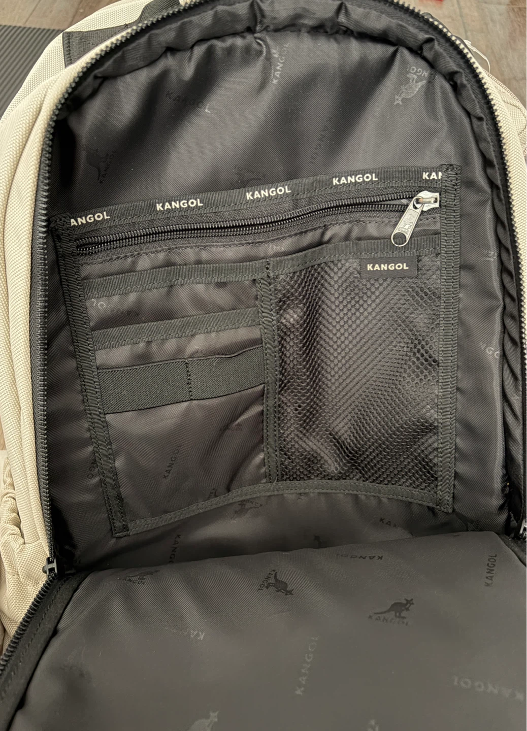 Brand New Kangol Backpack with Detachable Pouch (cream white) - photo 5
