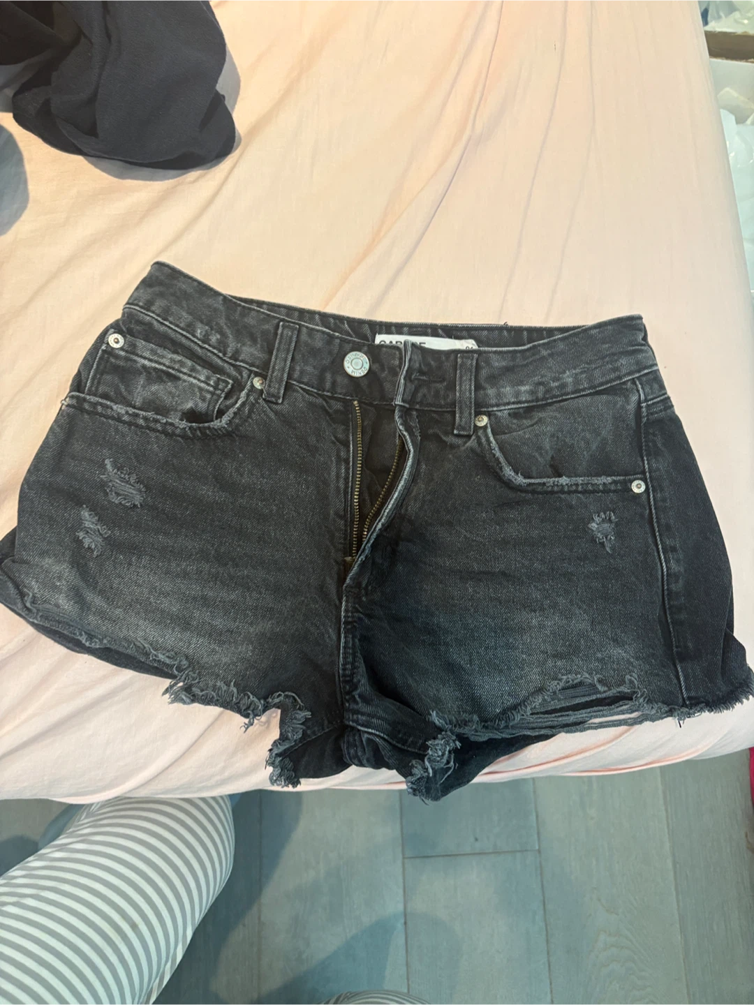 Garage Denim Black Shorts