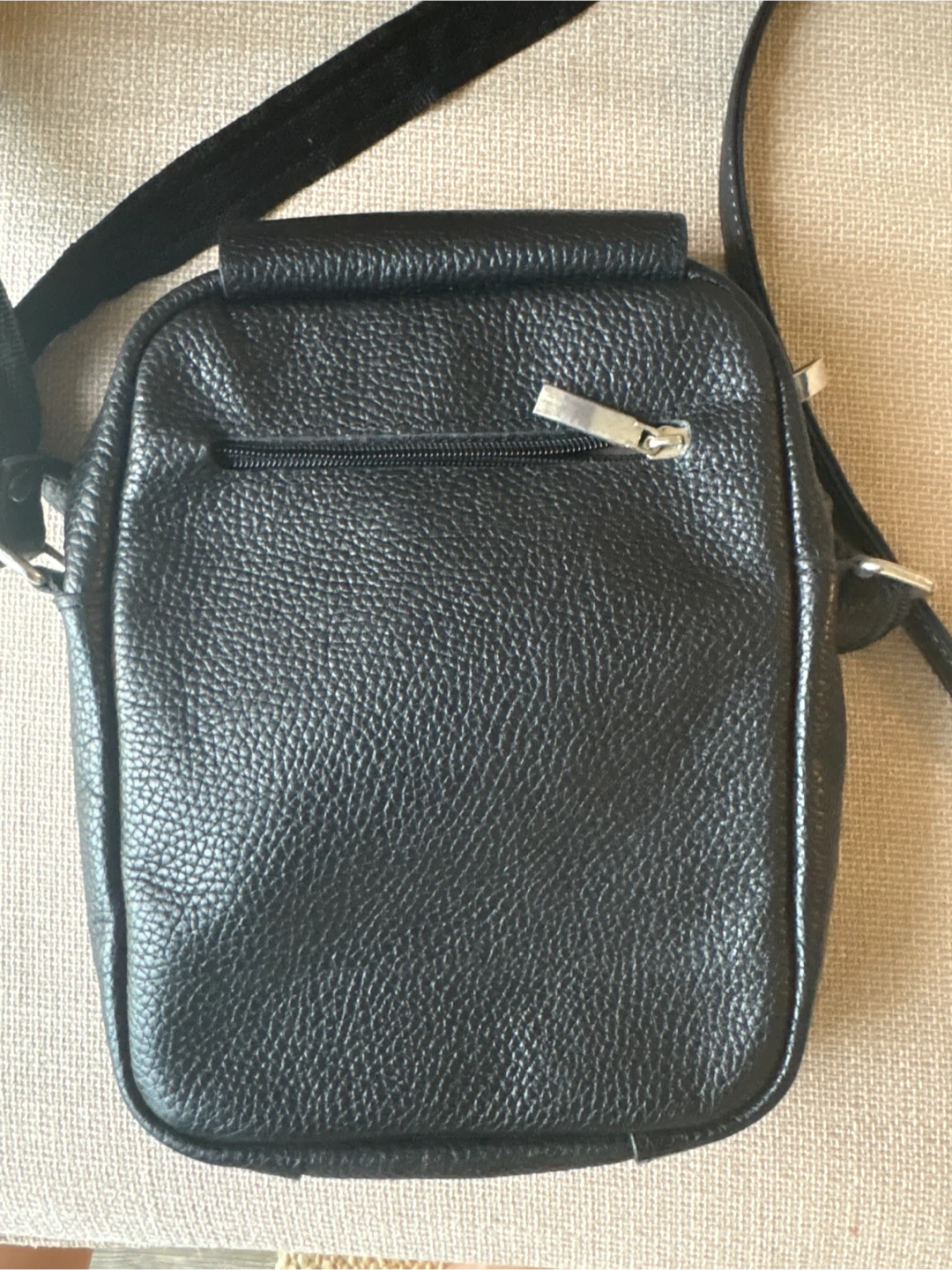 Black Leather Crossbody Bag