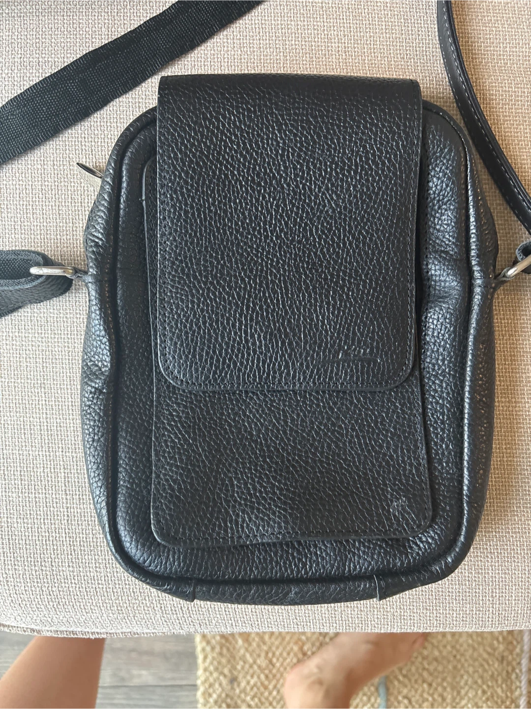 Black Leather Crossbody Bag - photo 2