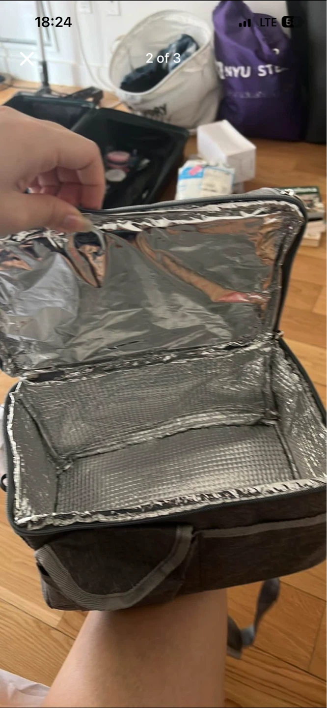 Gray Insulated Lunch Bag - photo 2