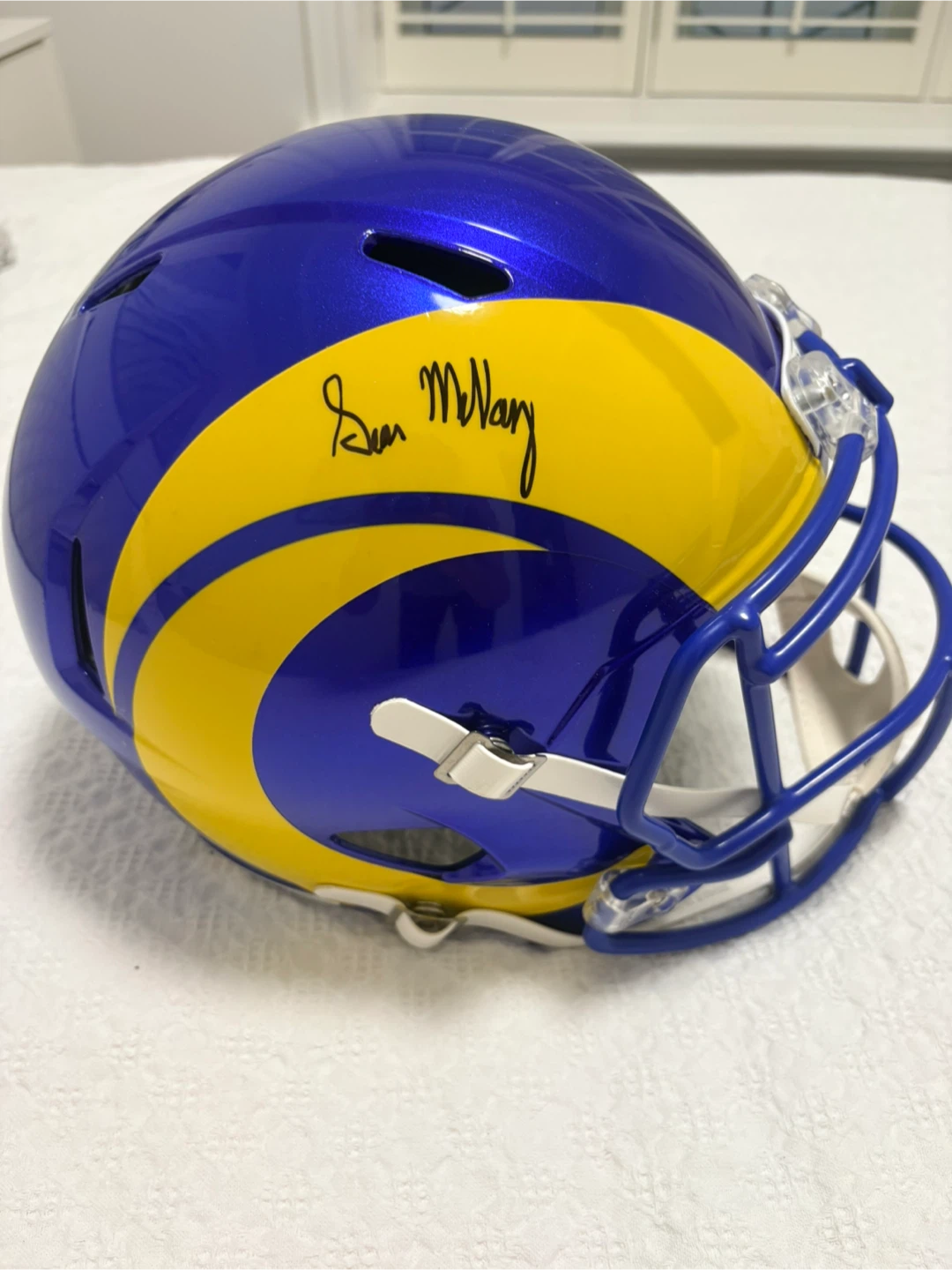 Los Angeles Rams Signed Football Helmet - Sean McVay