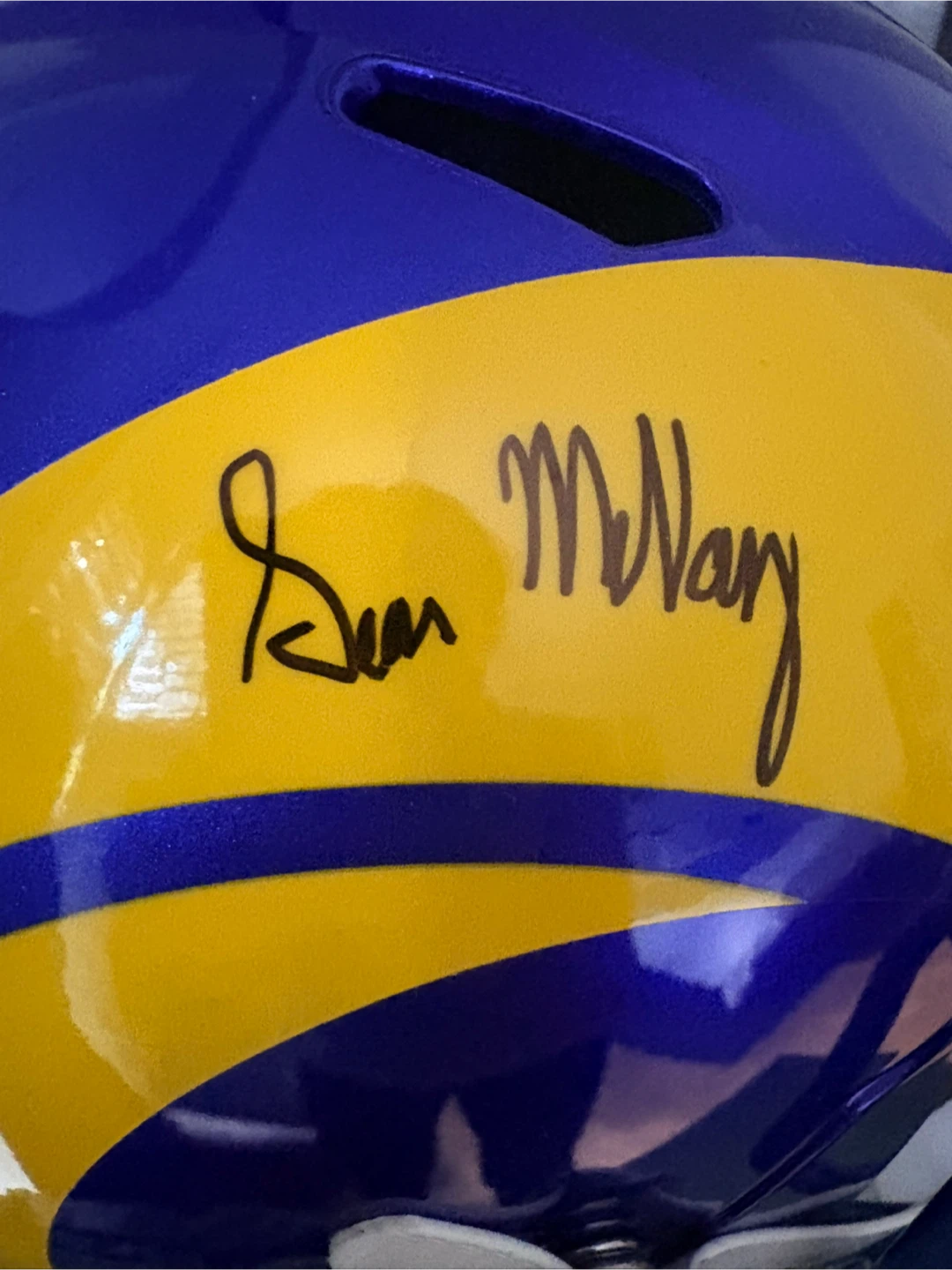 Los Angeles Rams Signed Football Helmet - Sean McVay - photo 4