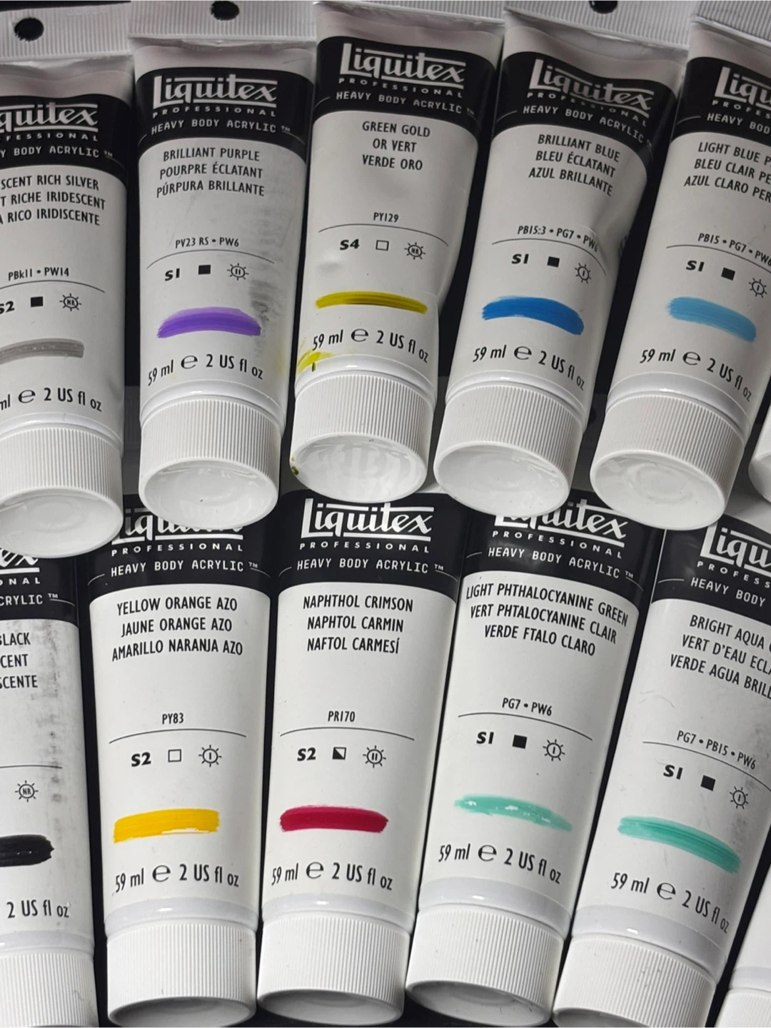 Liquitex Heavy Body Acrylic 2oz tubes lot of 18 - photo 3
