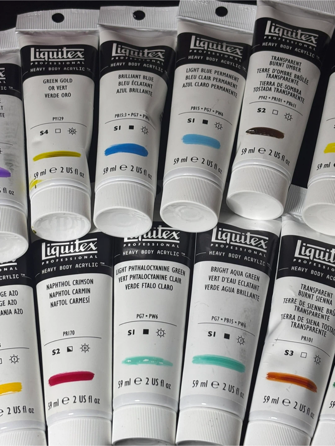 Liquitex Heavy Body Acrylic 2oz tubes lot of 18 - photo 4