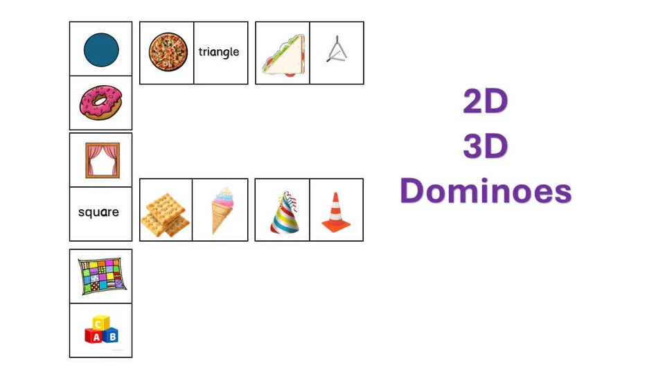 2D and 3D Dominoes Learning Game