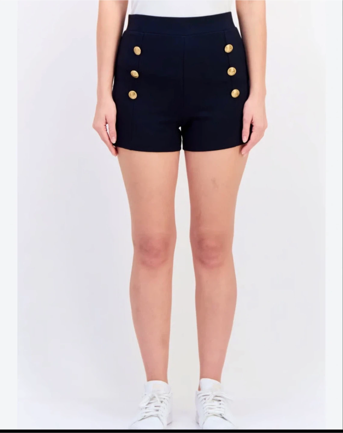 Black Paperbag Waist Shorts