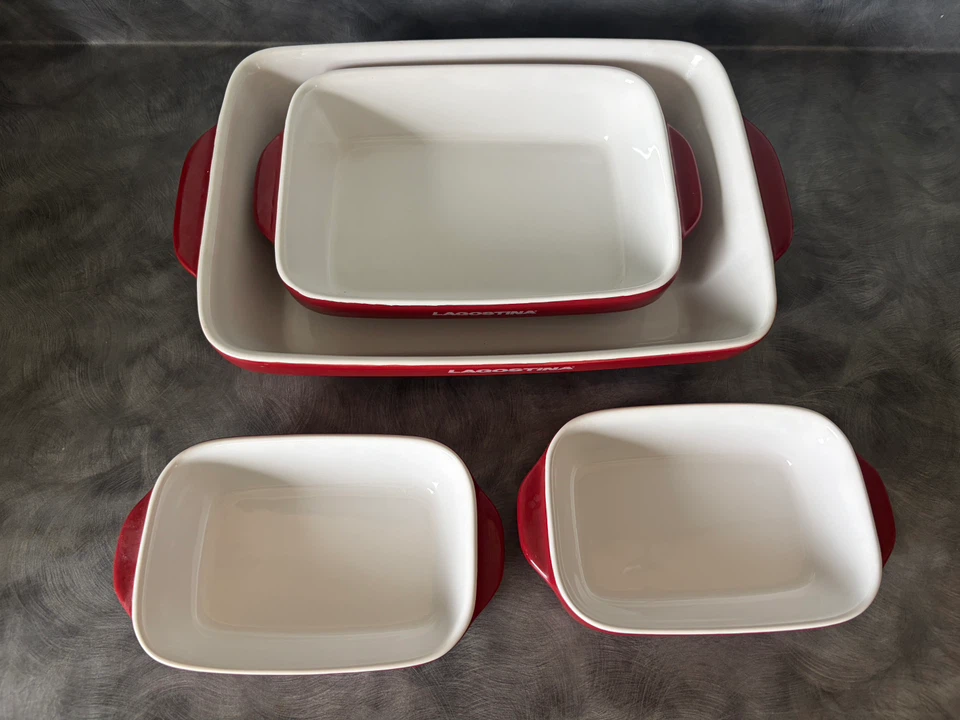 Lagostina Red Ceramic Baking Dishes - Set of 4 - photo 2