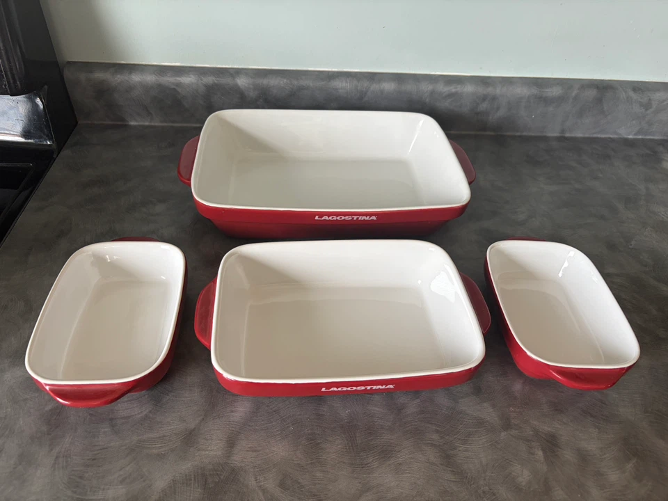 Lagostina Red Ceramic Baking Dishes - Set of 4 - photo 3