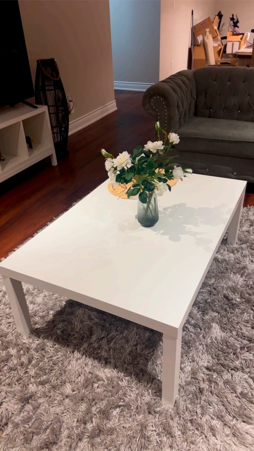 White Rectangular Coffee Table