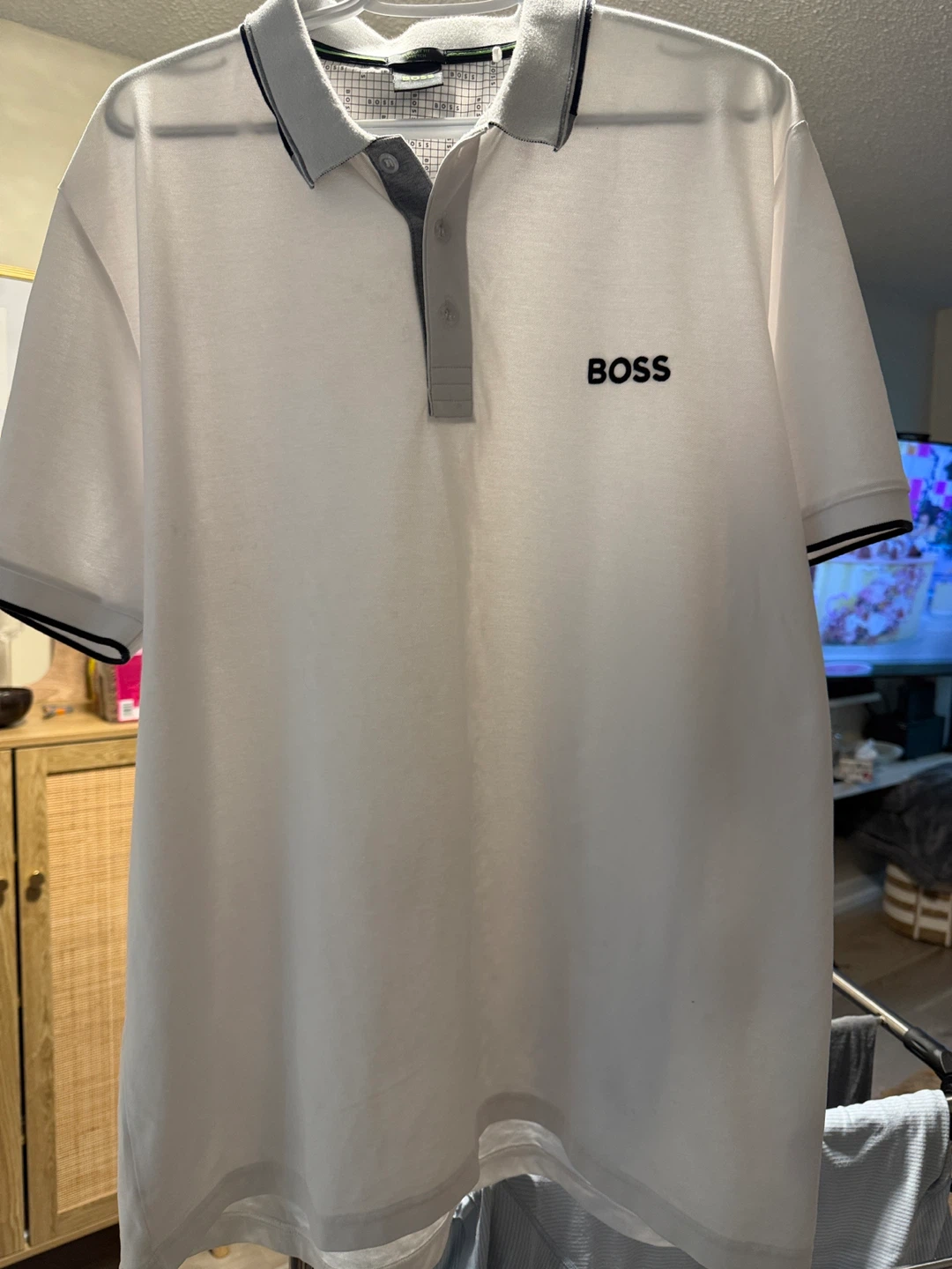 BOSS White Polo Shirt