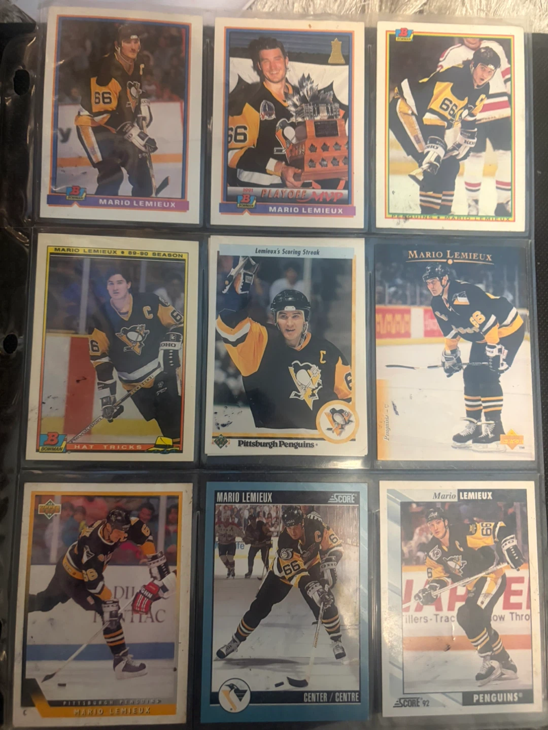 Collection of Mario Lemieux Hockey Cards