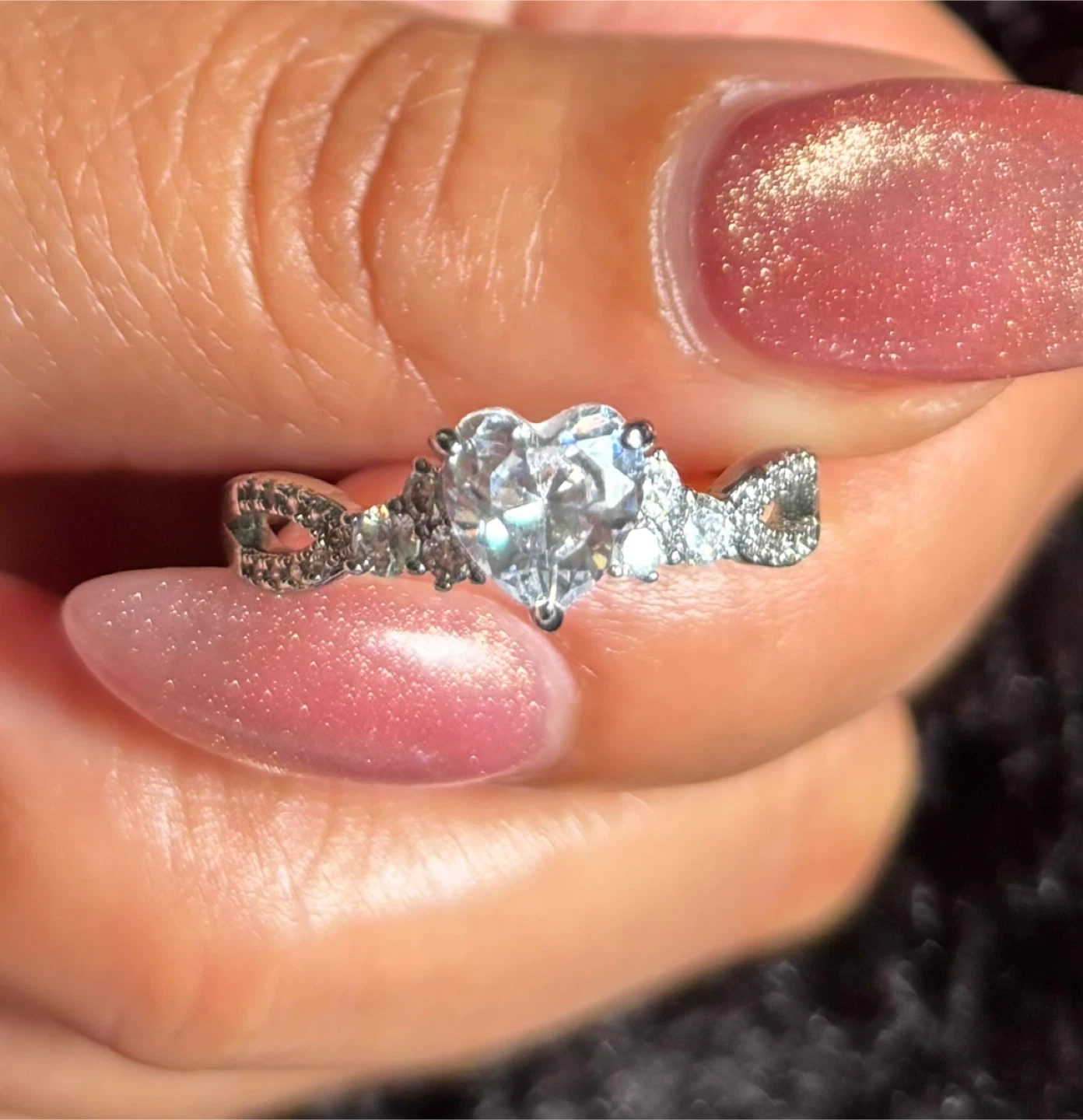 Heart Cut CZ Ring