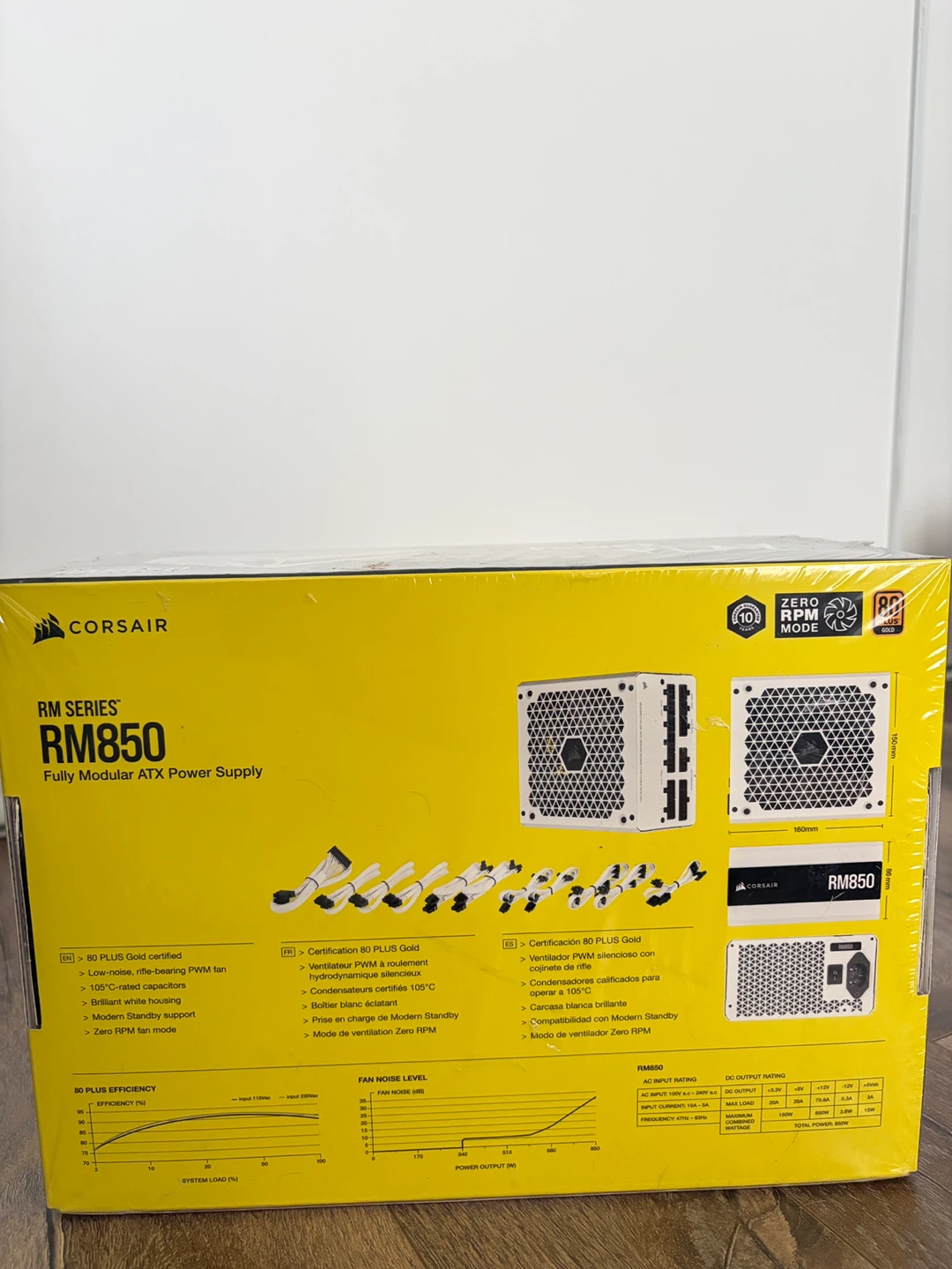 Brand new white Corsair RM850 Fully Modular ATX Power Supply - photo 3