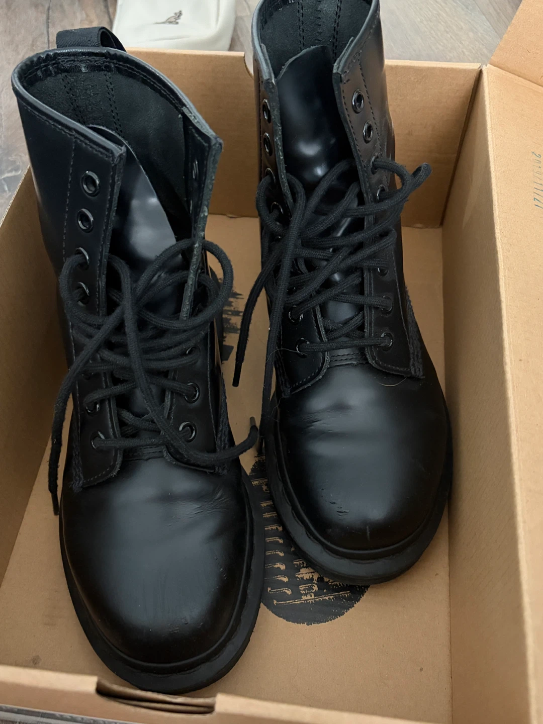 Dr. Martens Black Leather Lace-Up Boots