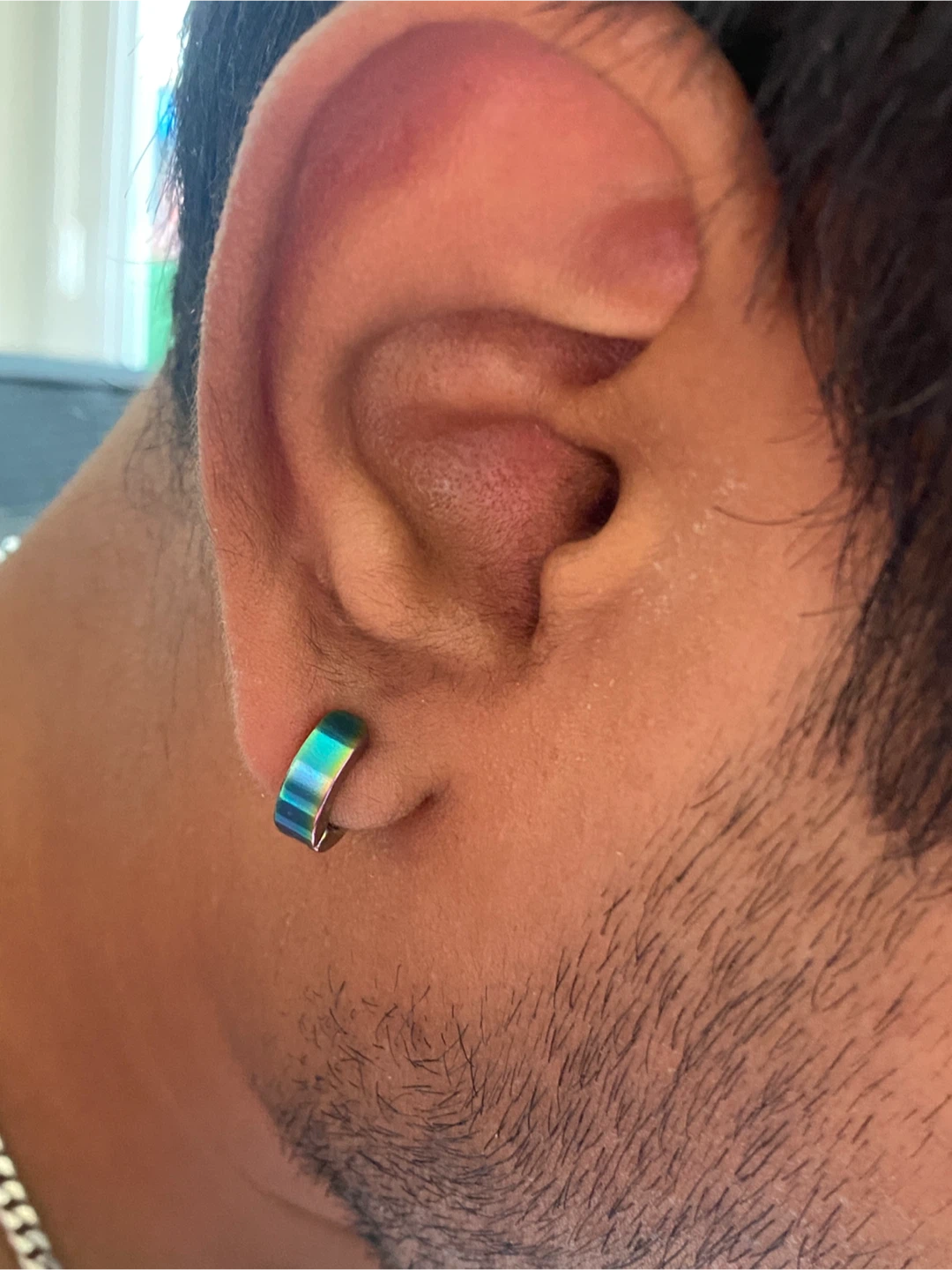 Rainbow Hoop Clip-On Earrings