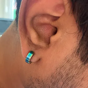 Rainbow Hoop Clip-On Earrings