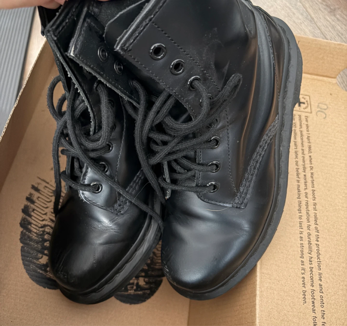 Dr. Martens Black Leather Lace-Up Boots - photo 3