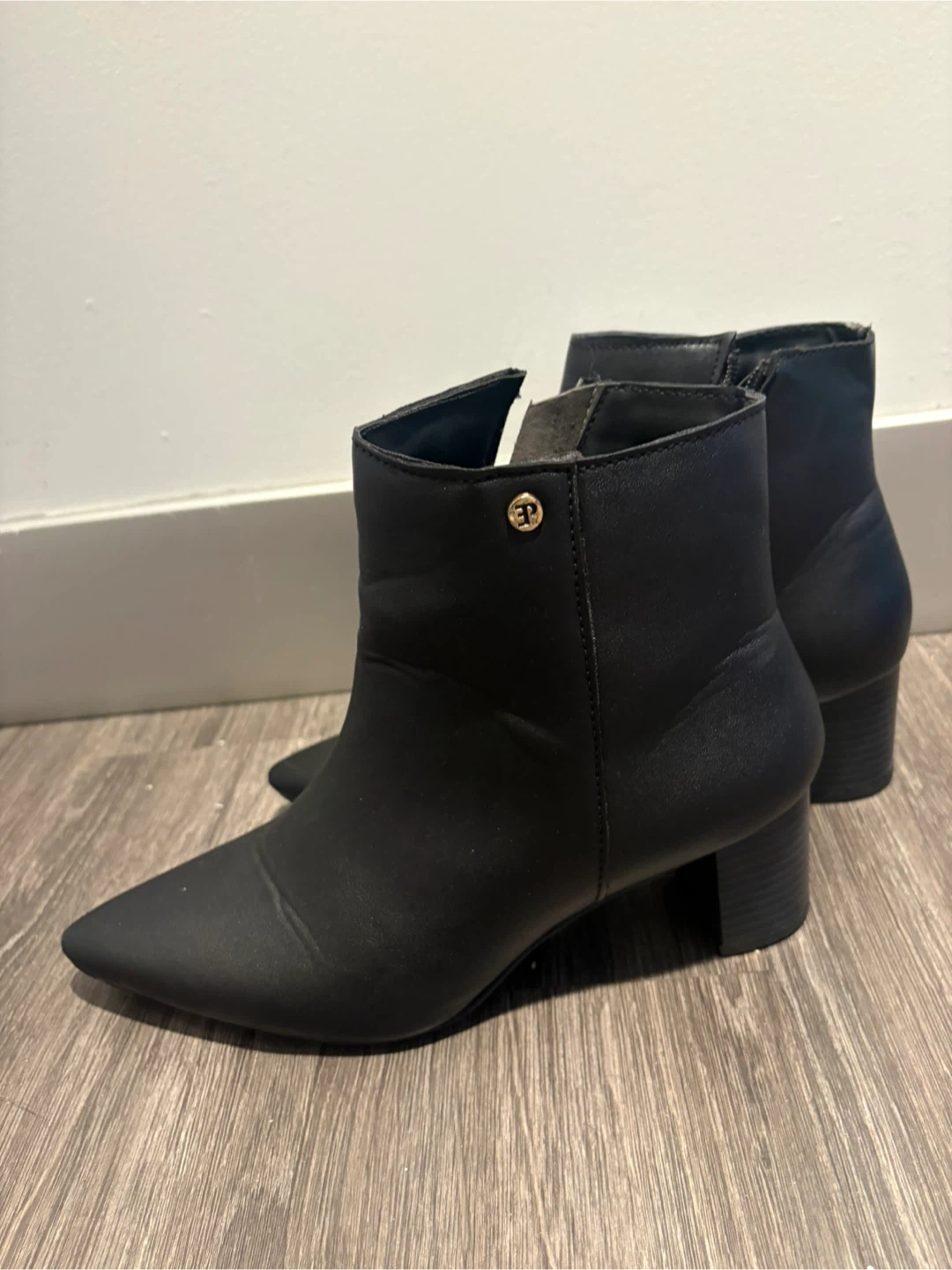 Black Pointed Toe Ankle Boots