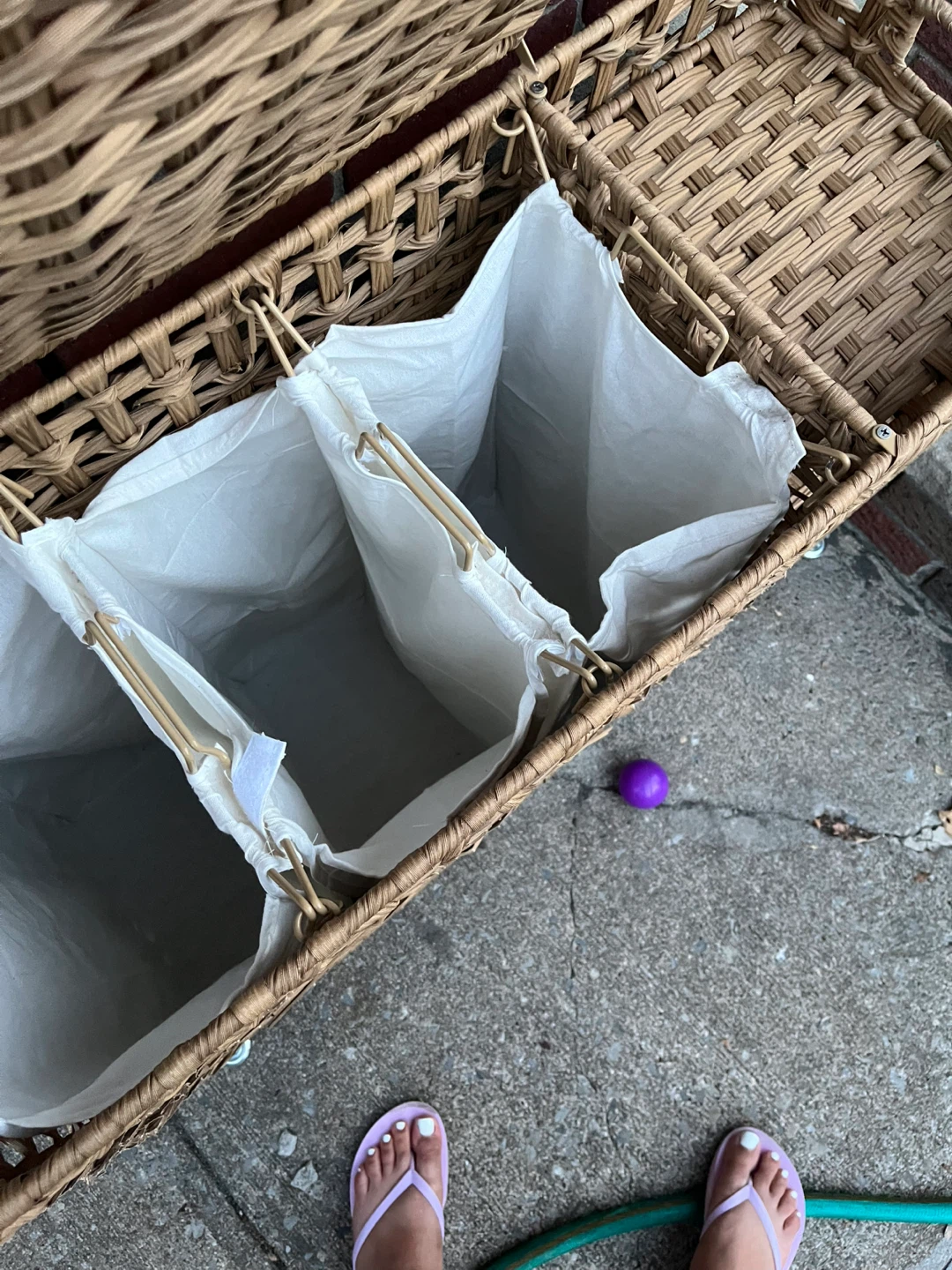 Wicker Laundry Sorter Hamper - photo 2
