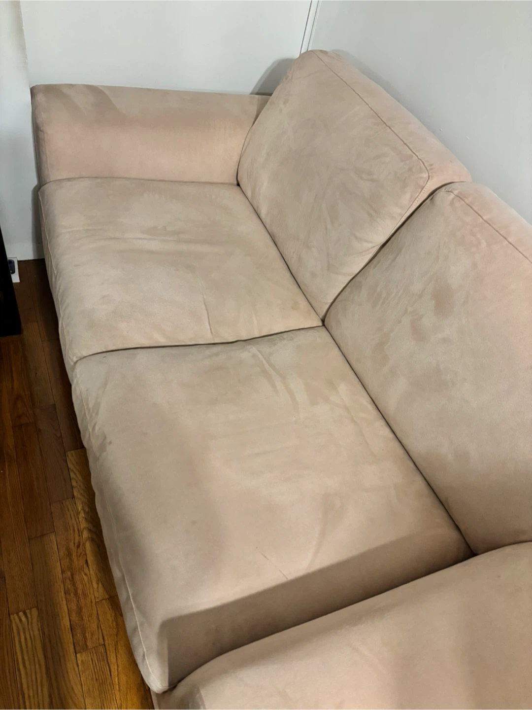Beige Suede Sofa - photo 3