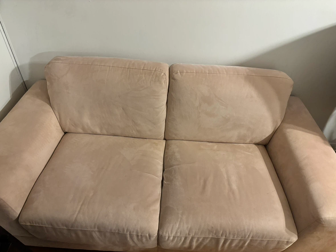 Beige Suede Sofa - photo 4