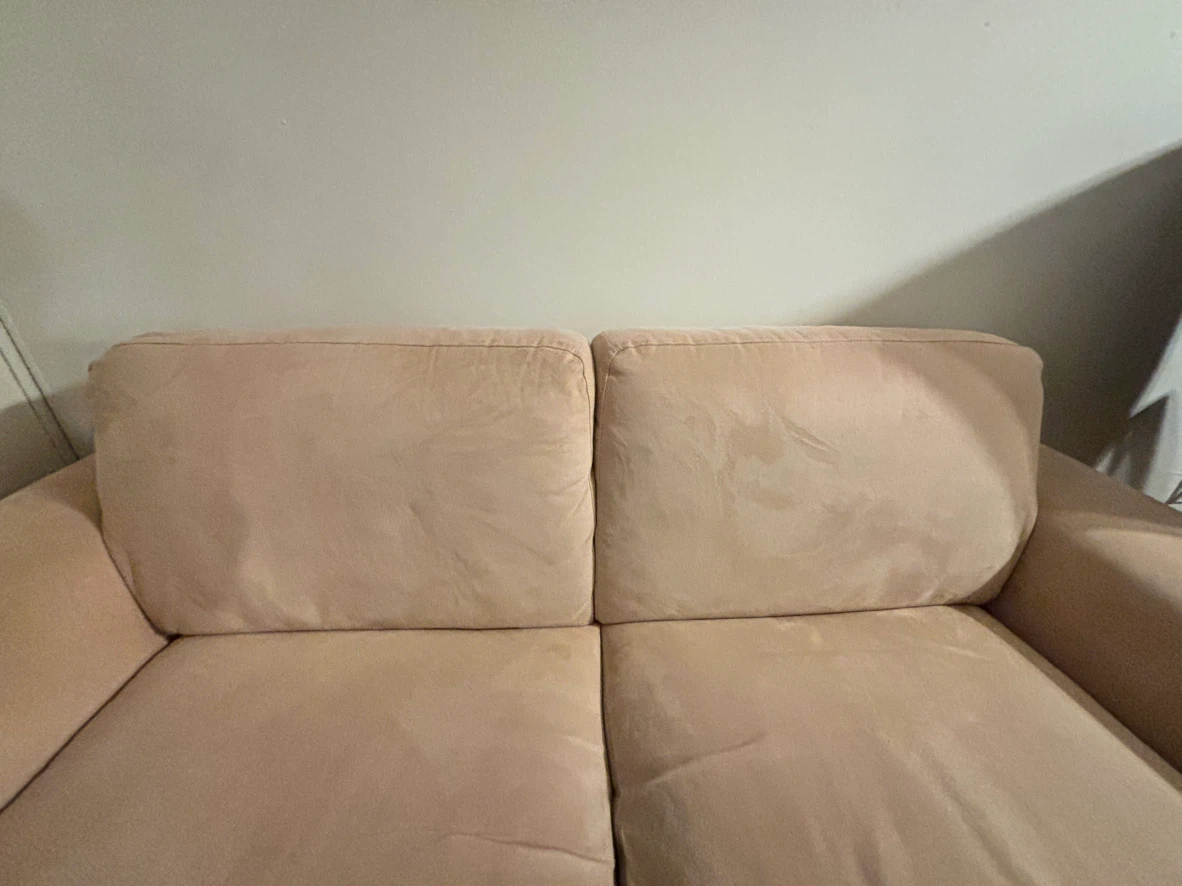 Beige Suede Sofa - photo 5
