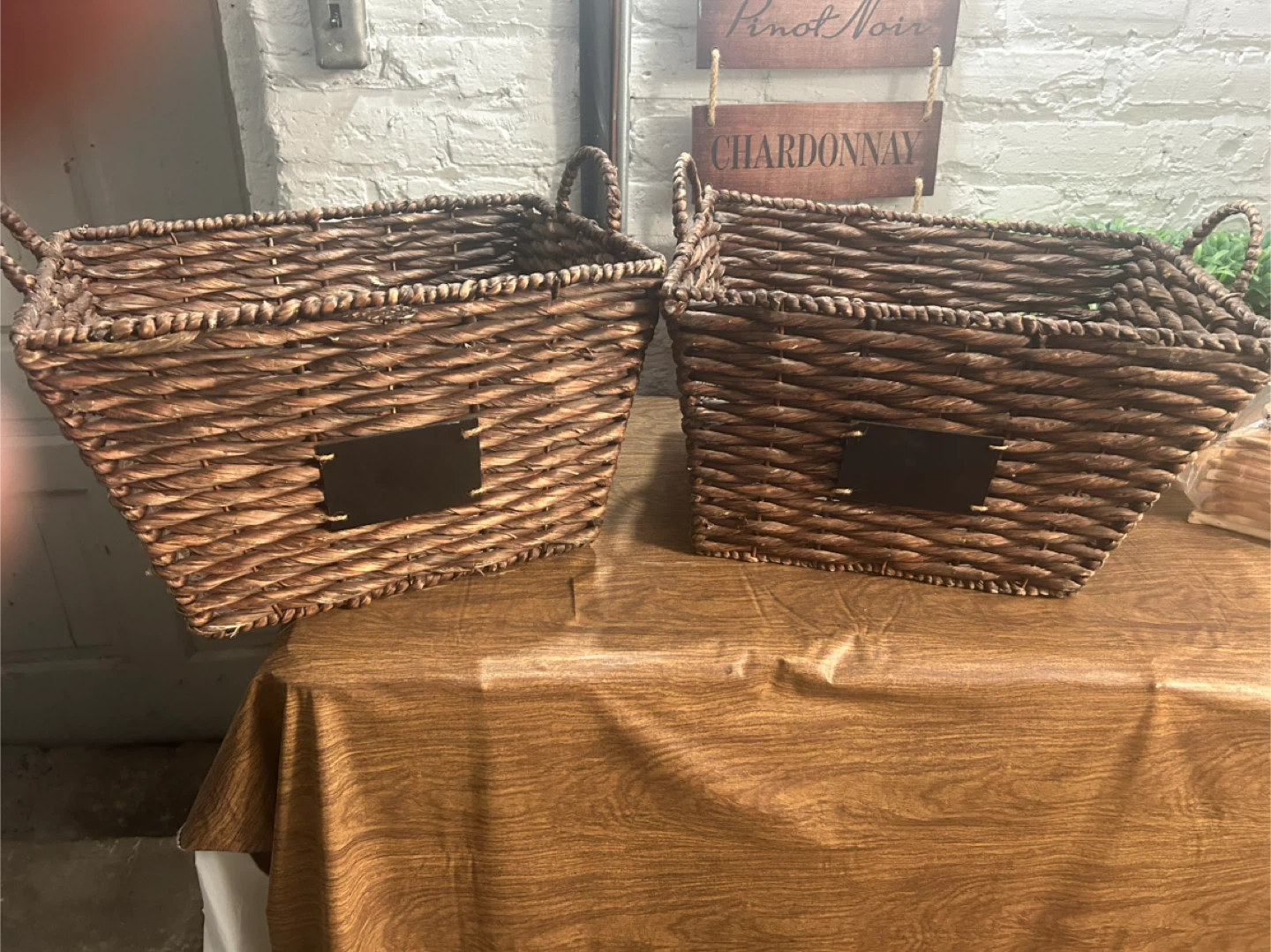 2 Woven Basket with Handles