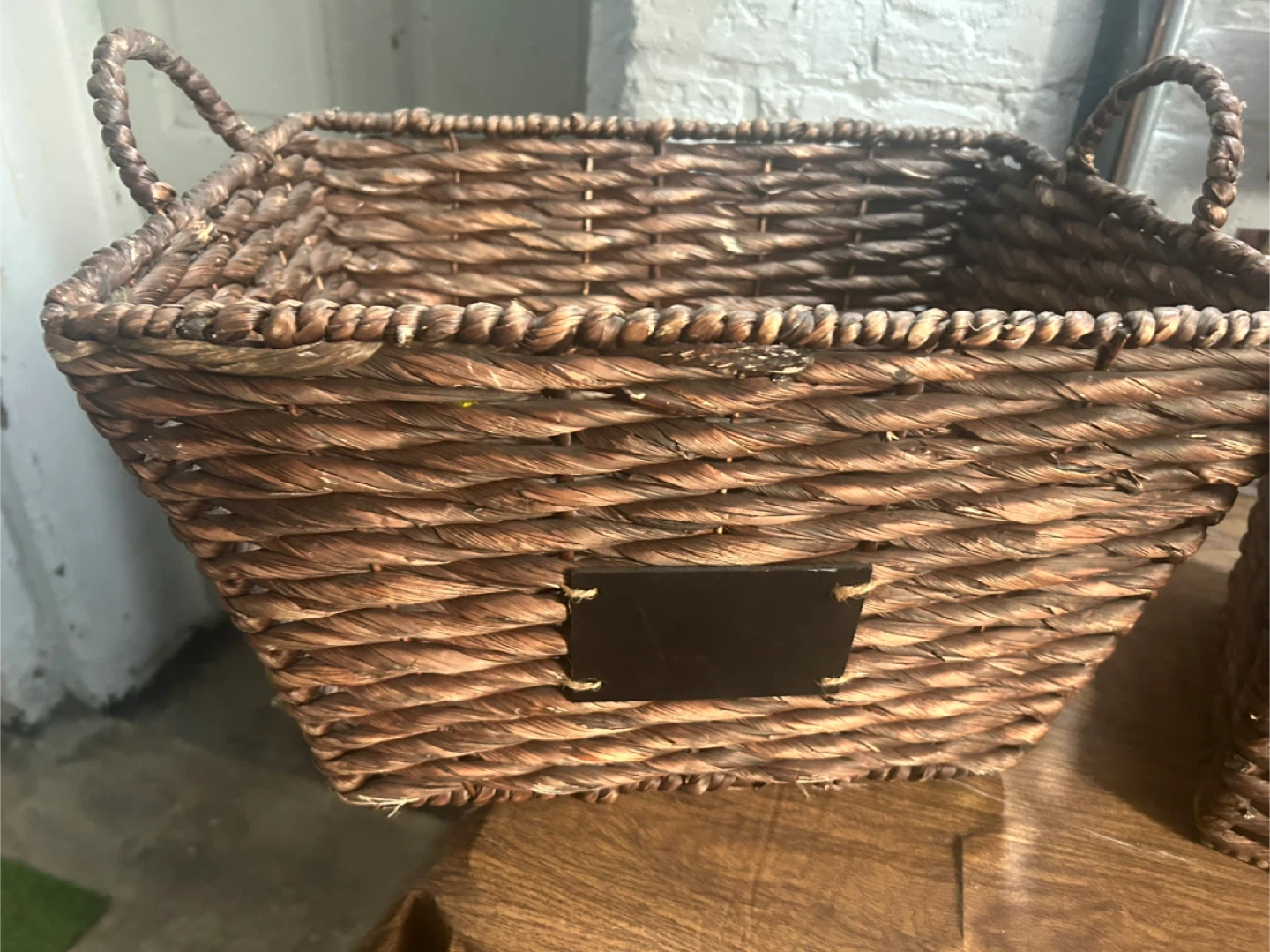 2 Woven Basket with Handles - photo 2