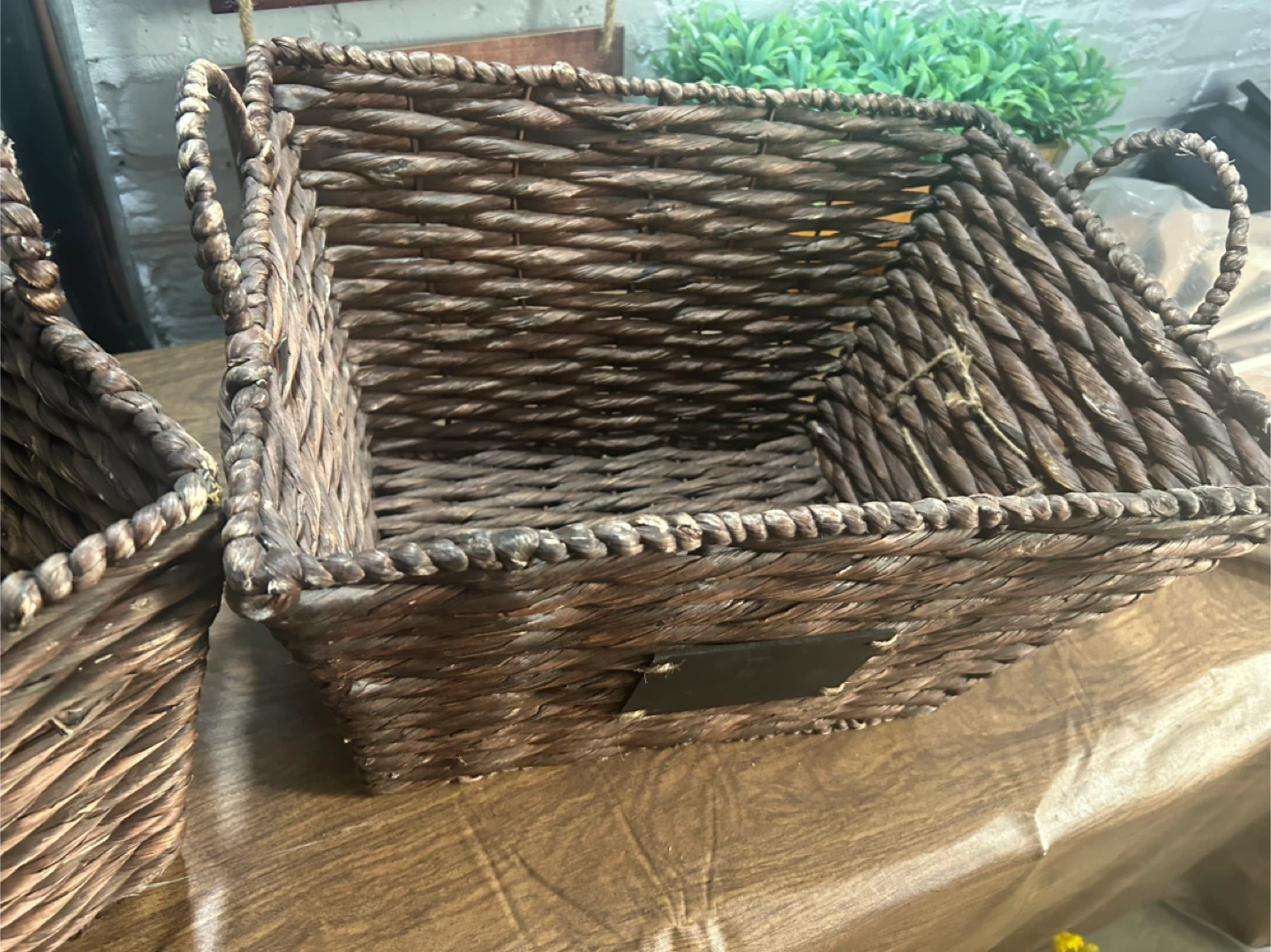 2 Woven Basket with Handles - photo 5