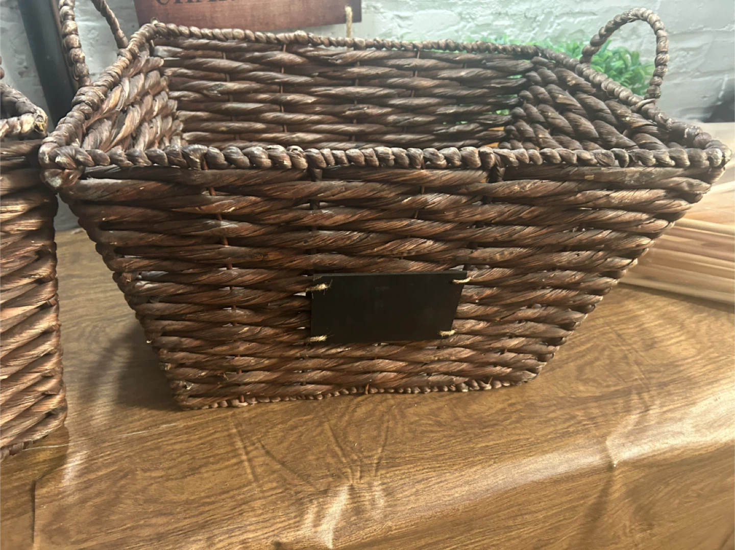 2 Woven Basket with Handles - photo 3