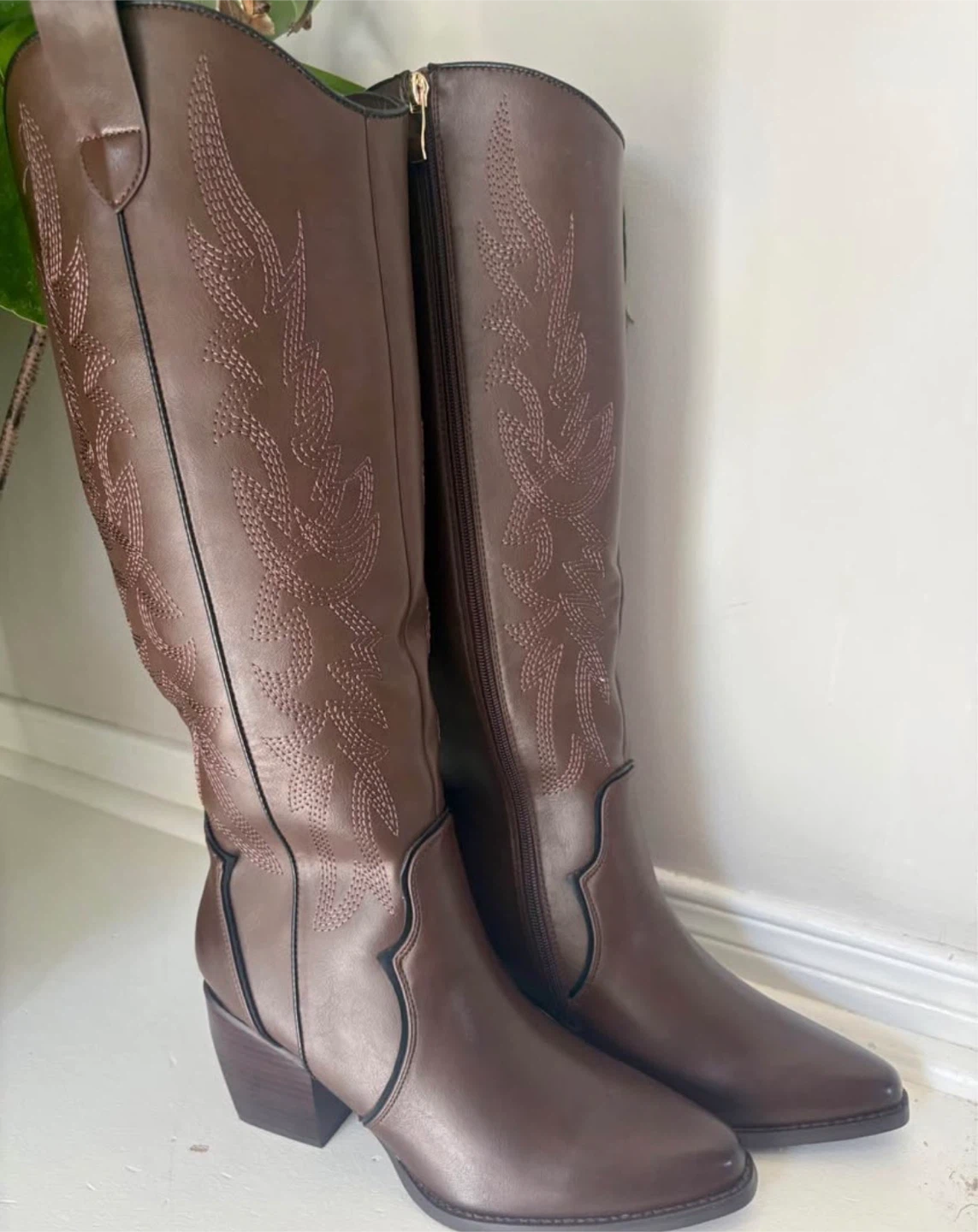 Women's Brown Cowboy Boots - Ladies 7.5 - photo 2