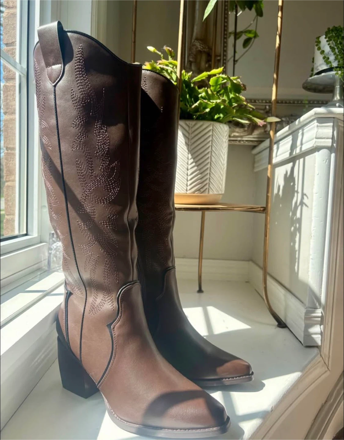 Women's Brown Cowboy Boots - Ladies 7.5 - photo 3