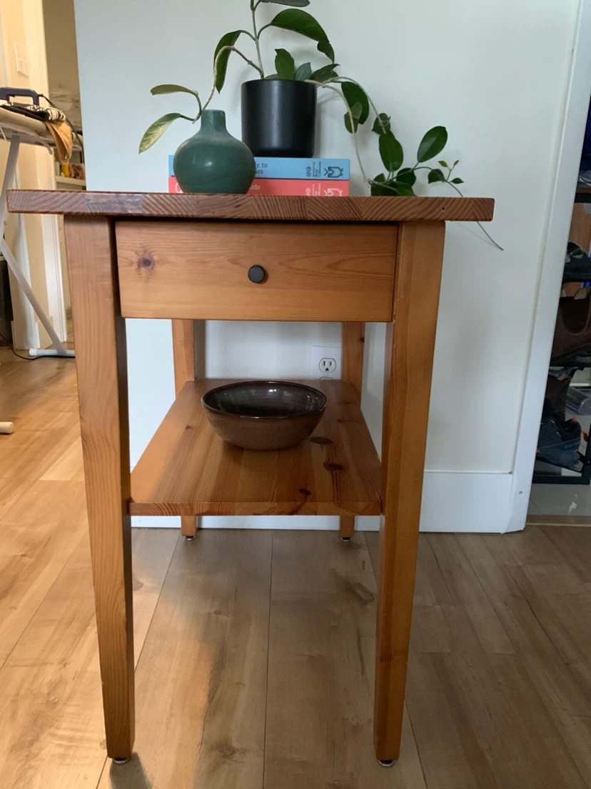 Wooden Side Table with Drawer