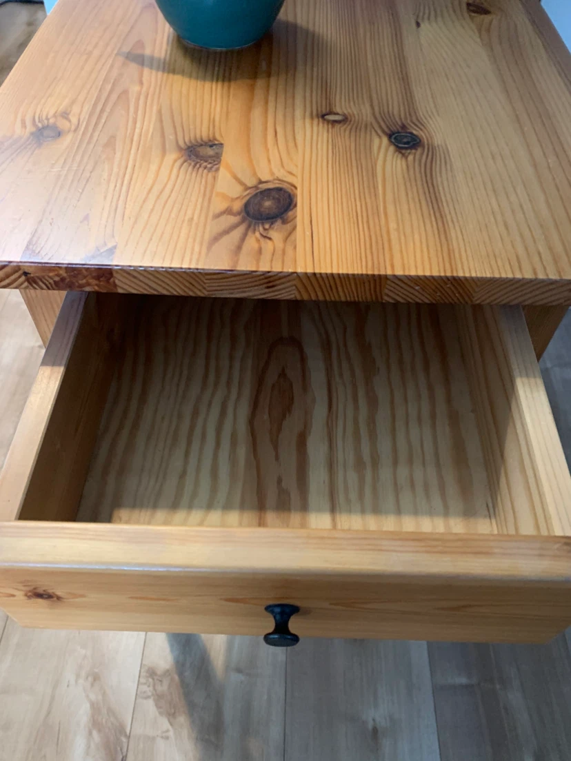 Wooden Side Table with Drawer - photo 2