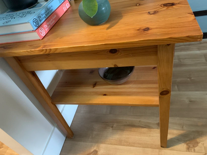 Wooden Side Table with Drawer - photo 5