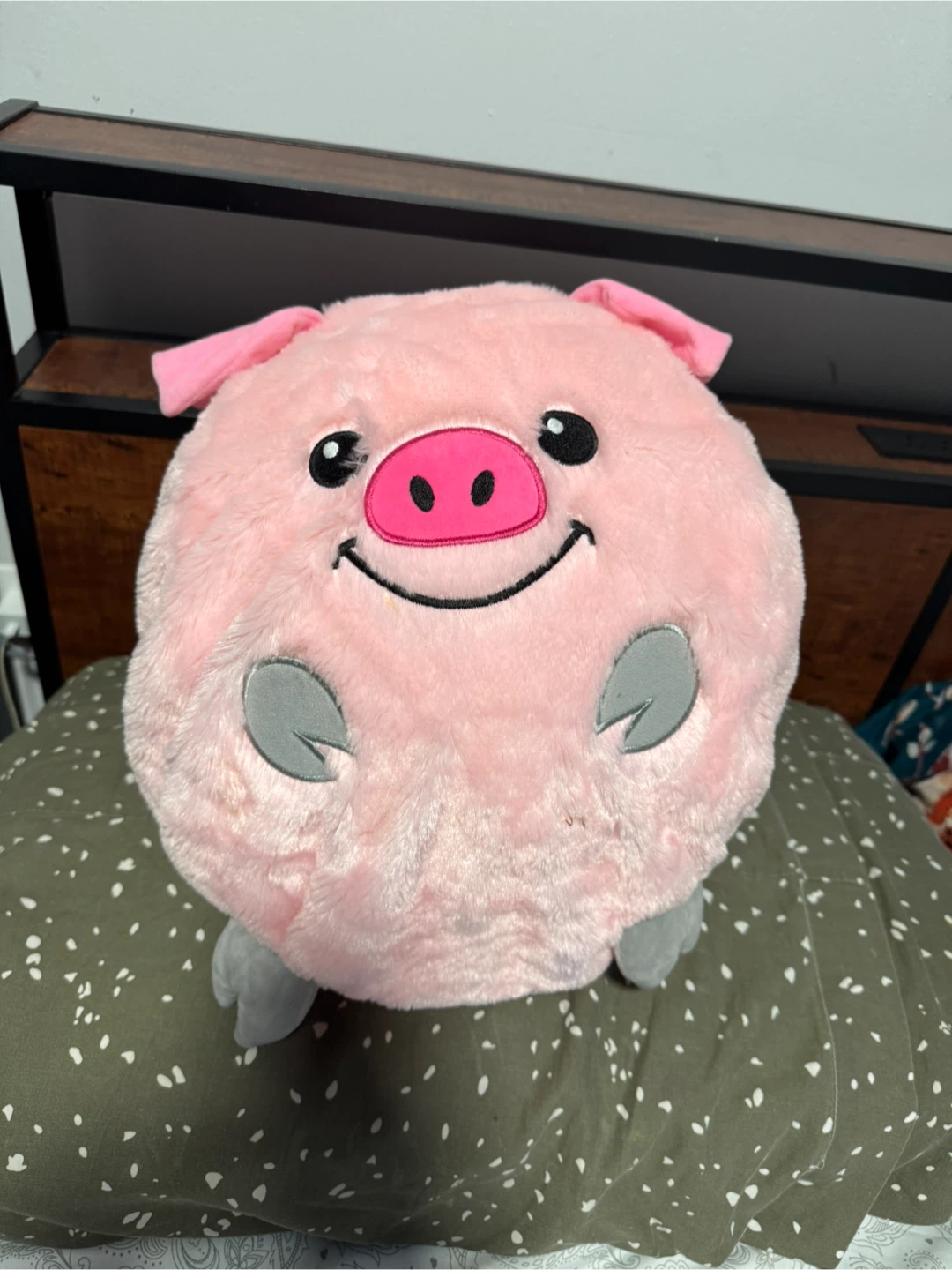 Purple Monster Plush Toy & Pink Pig Plush Toy