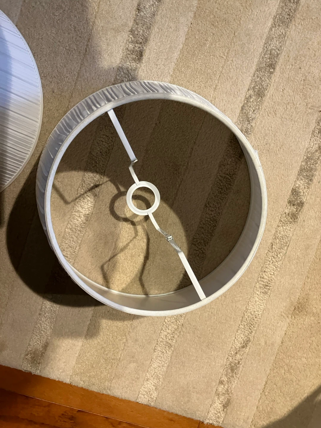 2 White Pleated Drum Lamp Shades (Set of 2) - photo 2