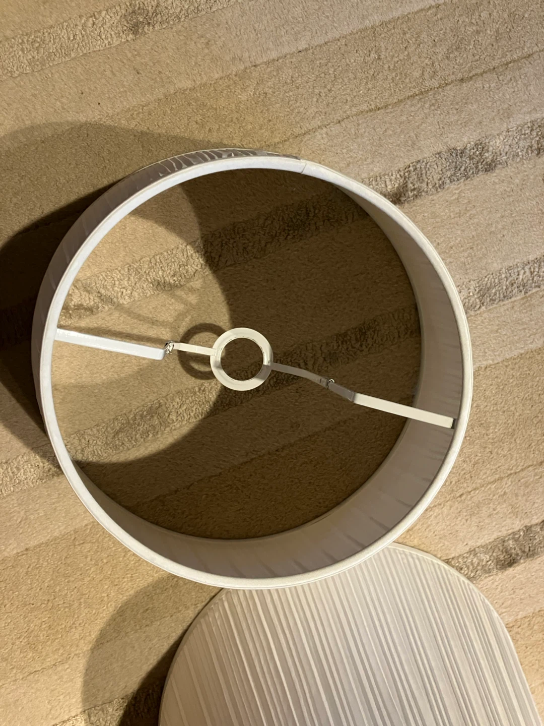2 White Pleated Drum Lamp Shades (Set of 2) - photo 3